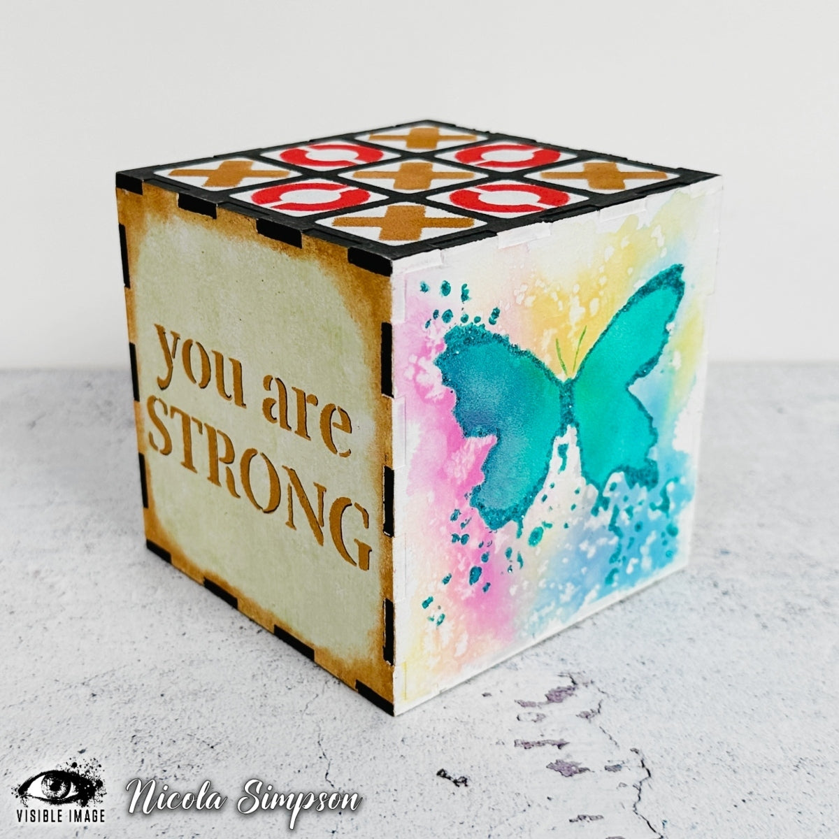 Visible Image Butterfly Ink Mini Stencil - 4 x 4