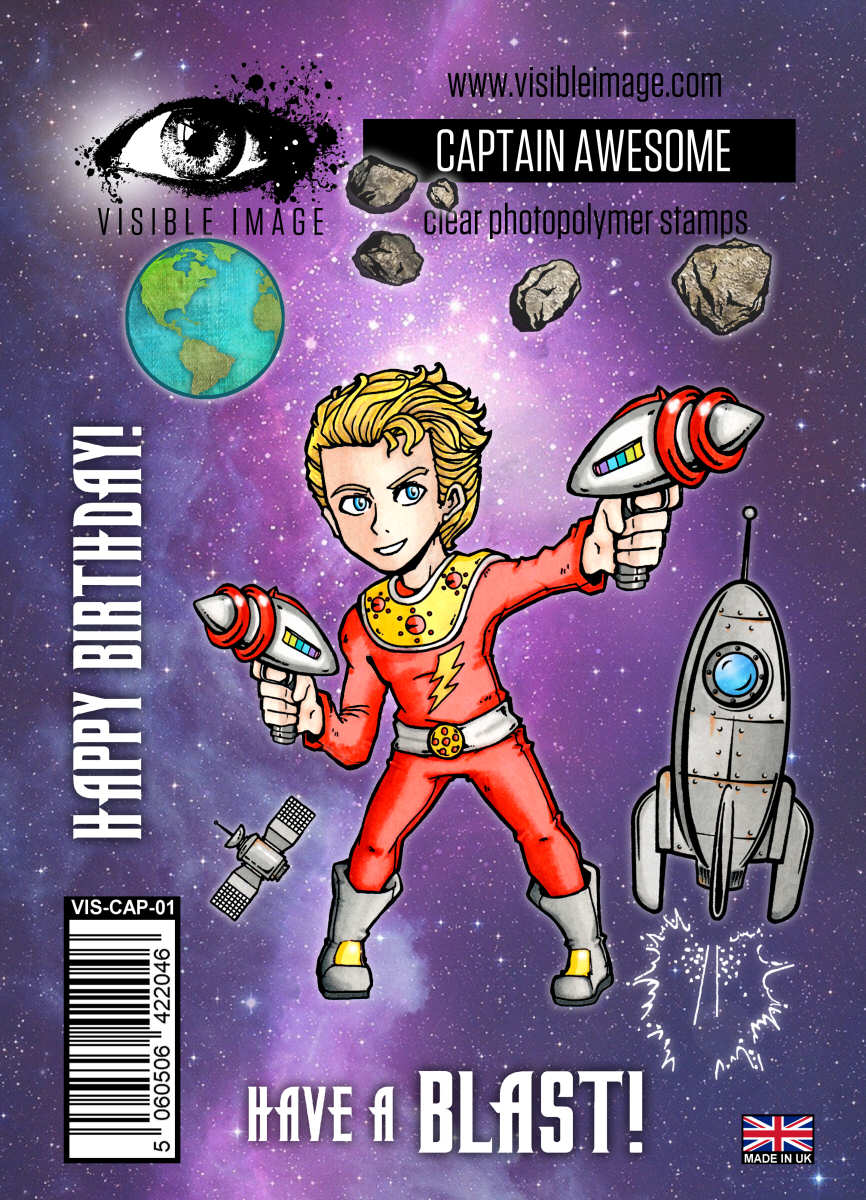 Visible Image Captain Awesome - A6 Stamp Set