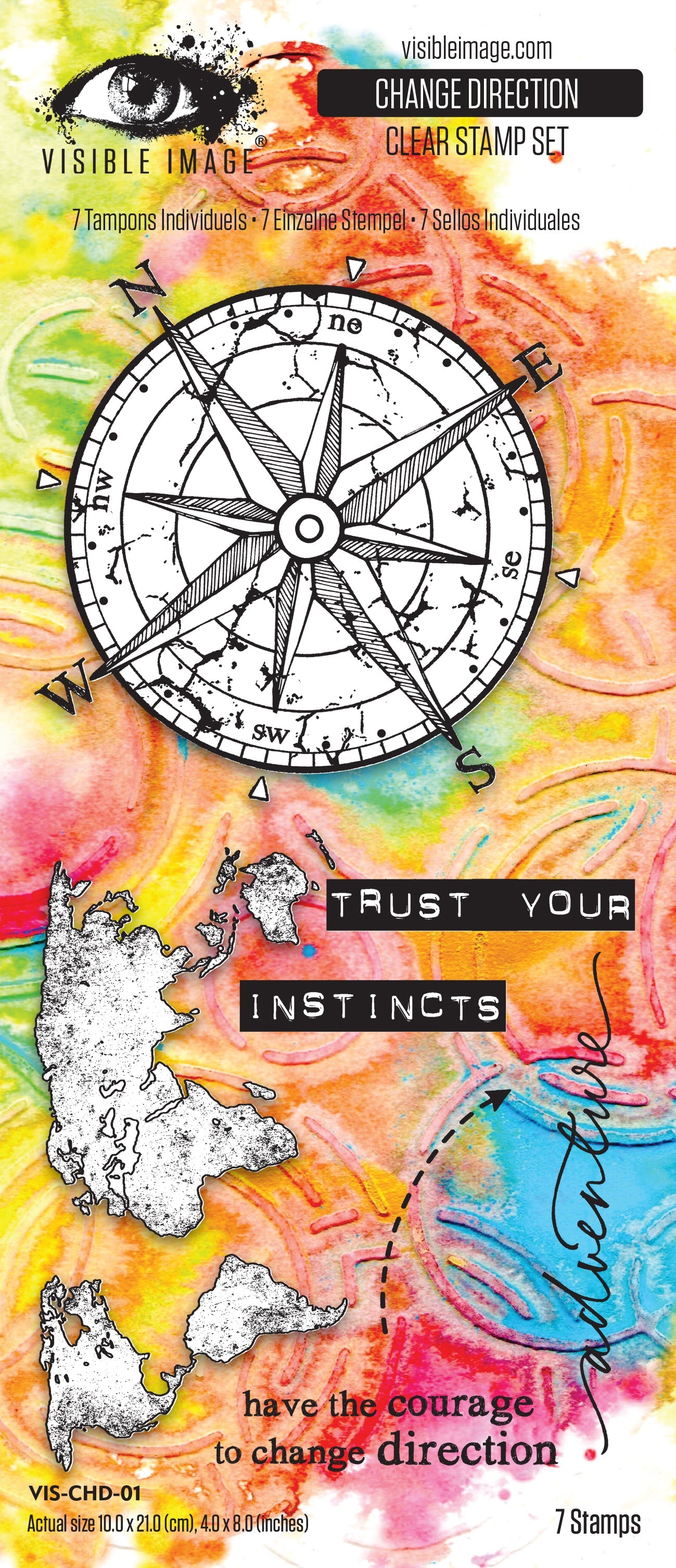 Visible Image Change Direction 4in x 8in Stamp Set