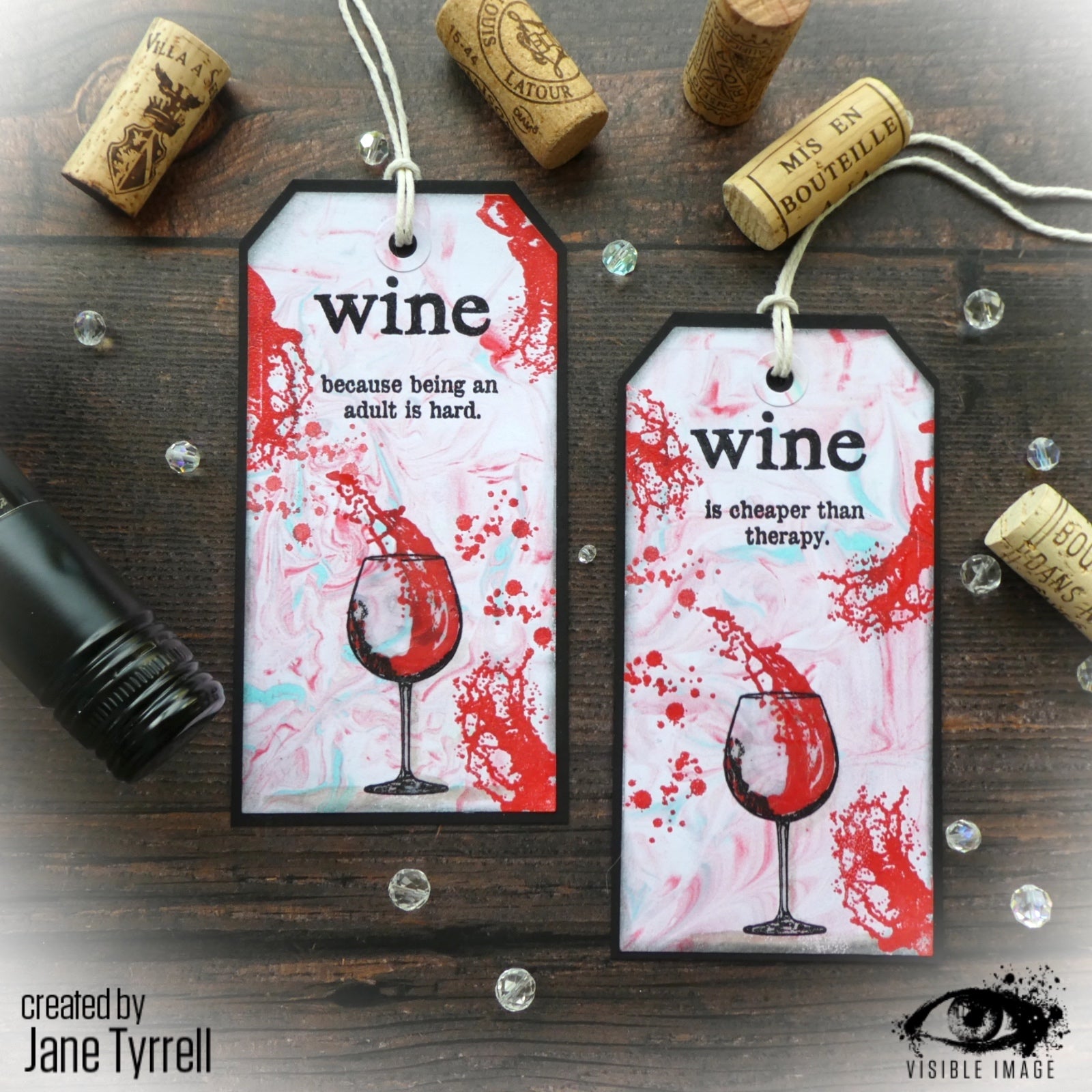 Visible Image 99% Chance Of Wine - A6 Stamp Set