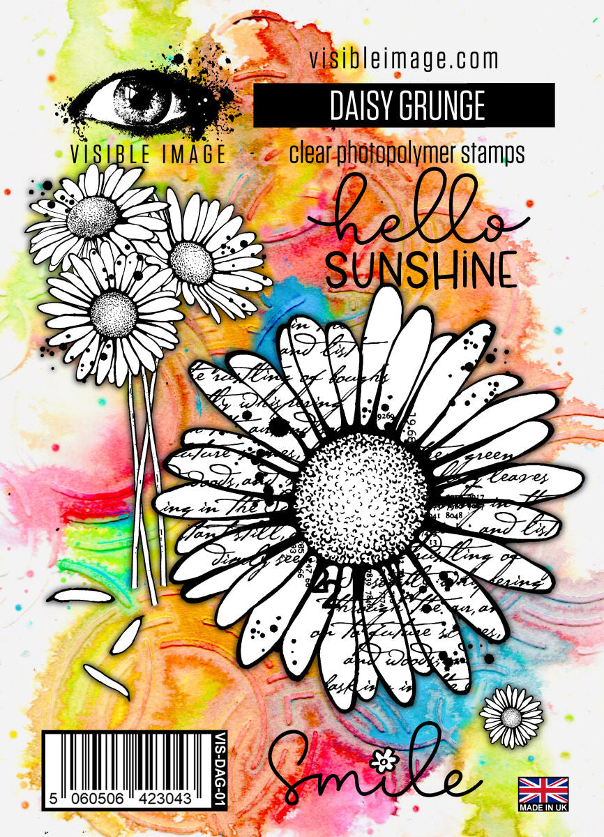 Visible Image Daisy Grunge - A6 Stamp Set