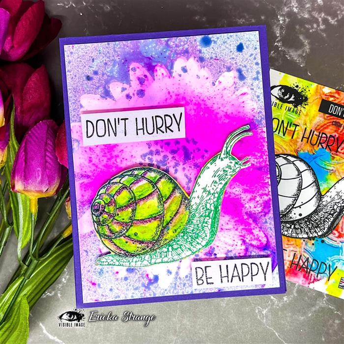 Visible Image Don't Hurry Be Happy - A7 Stamp Set