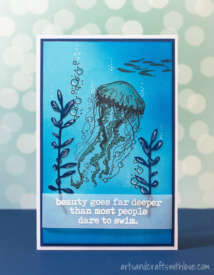 Visible Image Dare To Swim - A6 Stamp Set