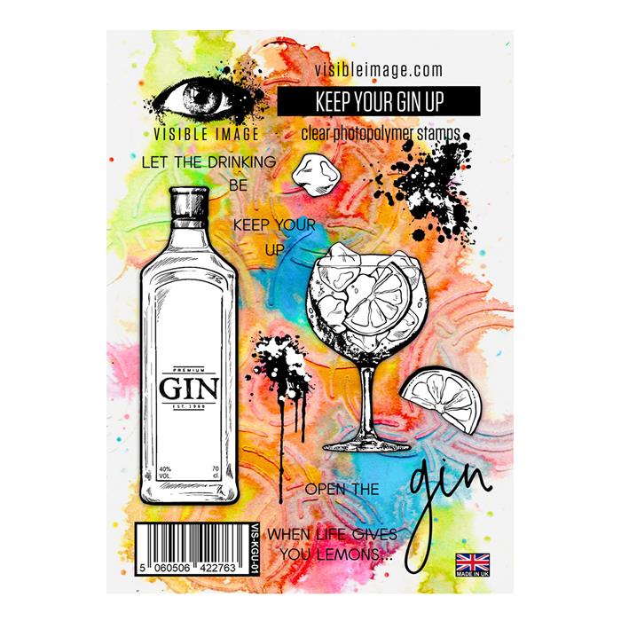 Visible Image Keep Your Gin Up - A6  Stamp Set