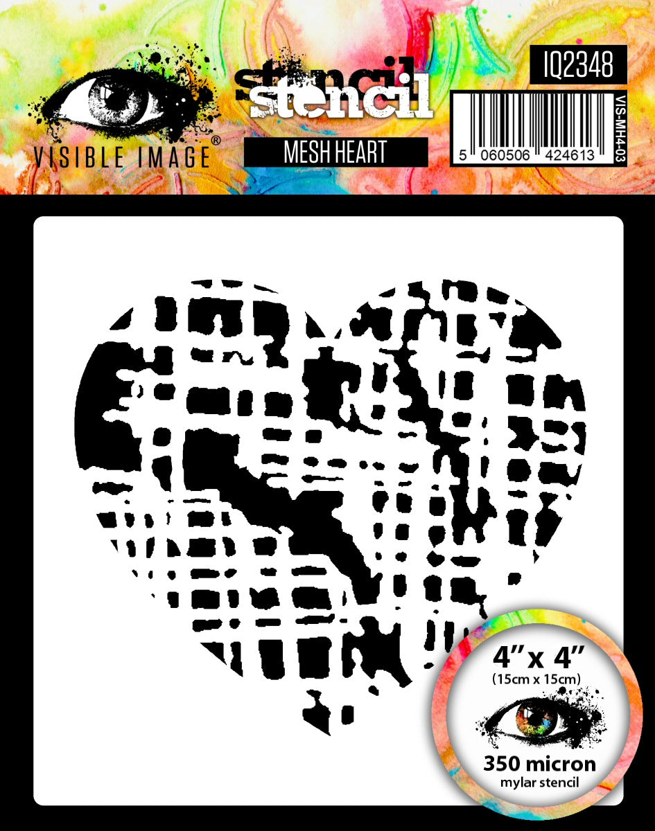 Visible Image Mesh Heart Stencil - 4 x 4