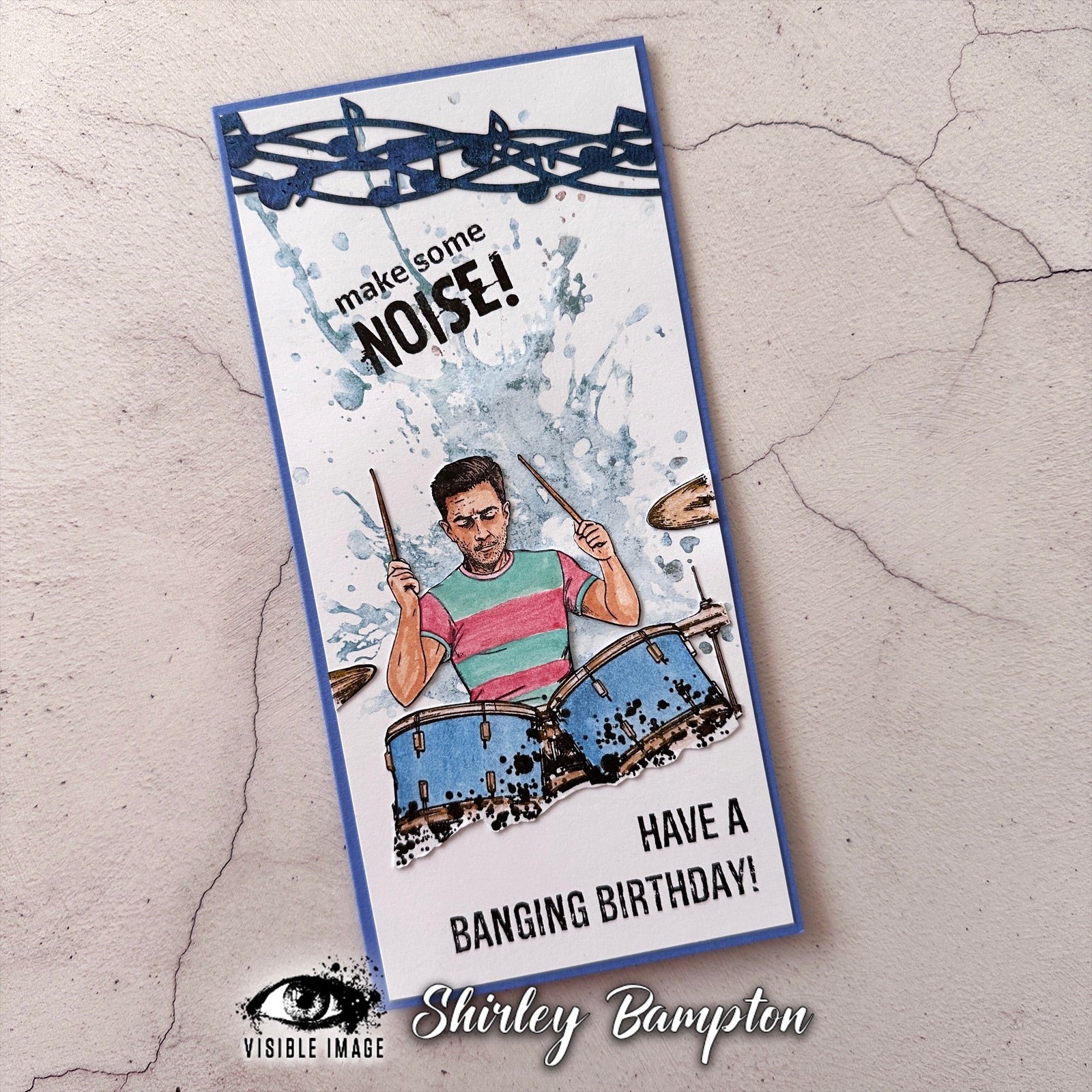 Visible Image Make Some Noise 4 in x 6 in Stamp Set