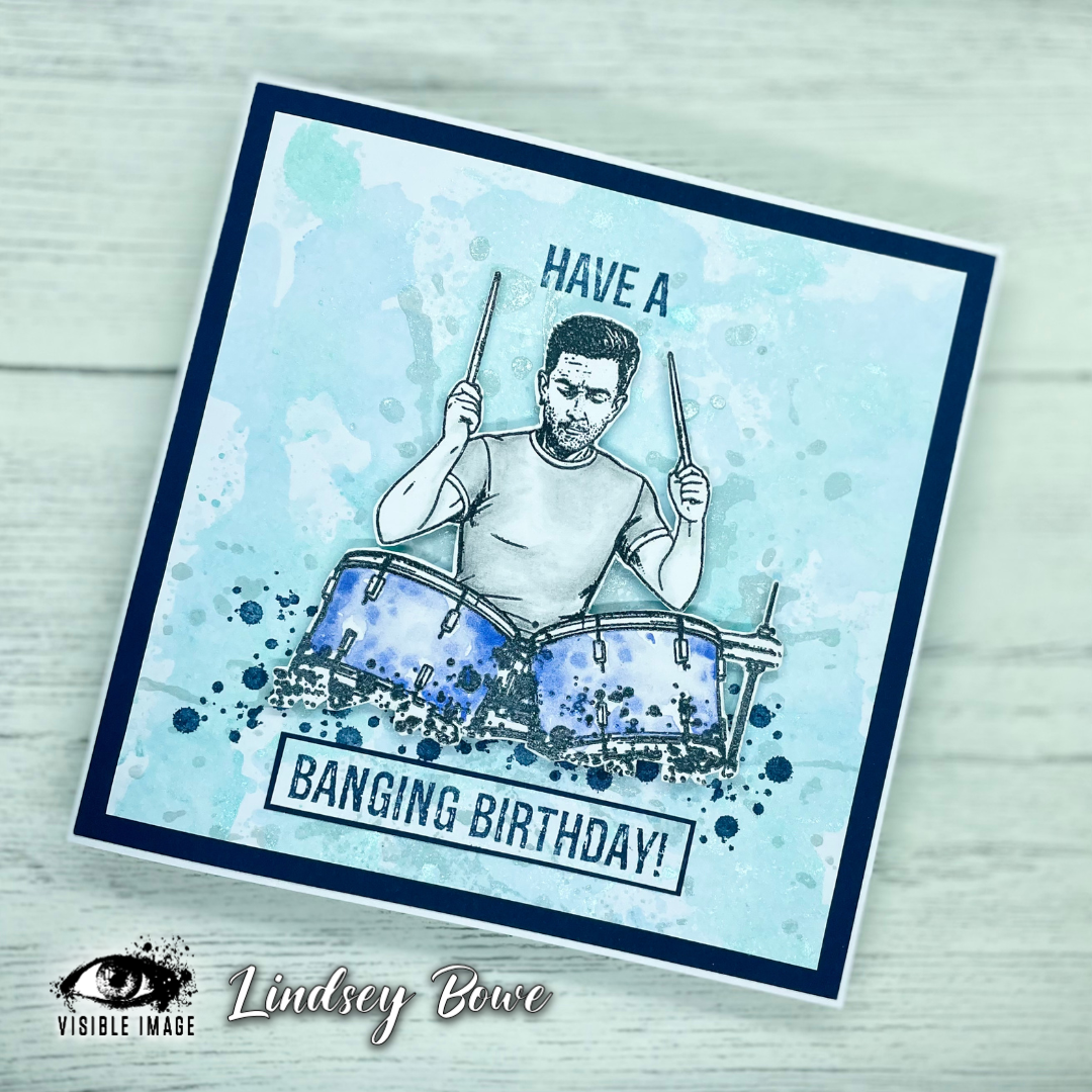 Visible Image Fluid Background 4 in x 6 in Stamp Set