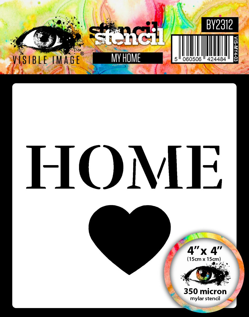 Visible Image My Home Stencil - 4 x 4