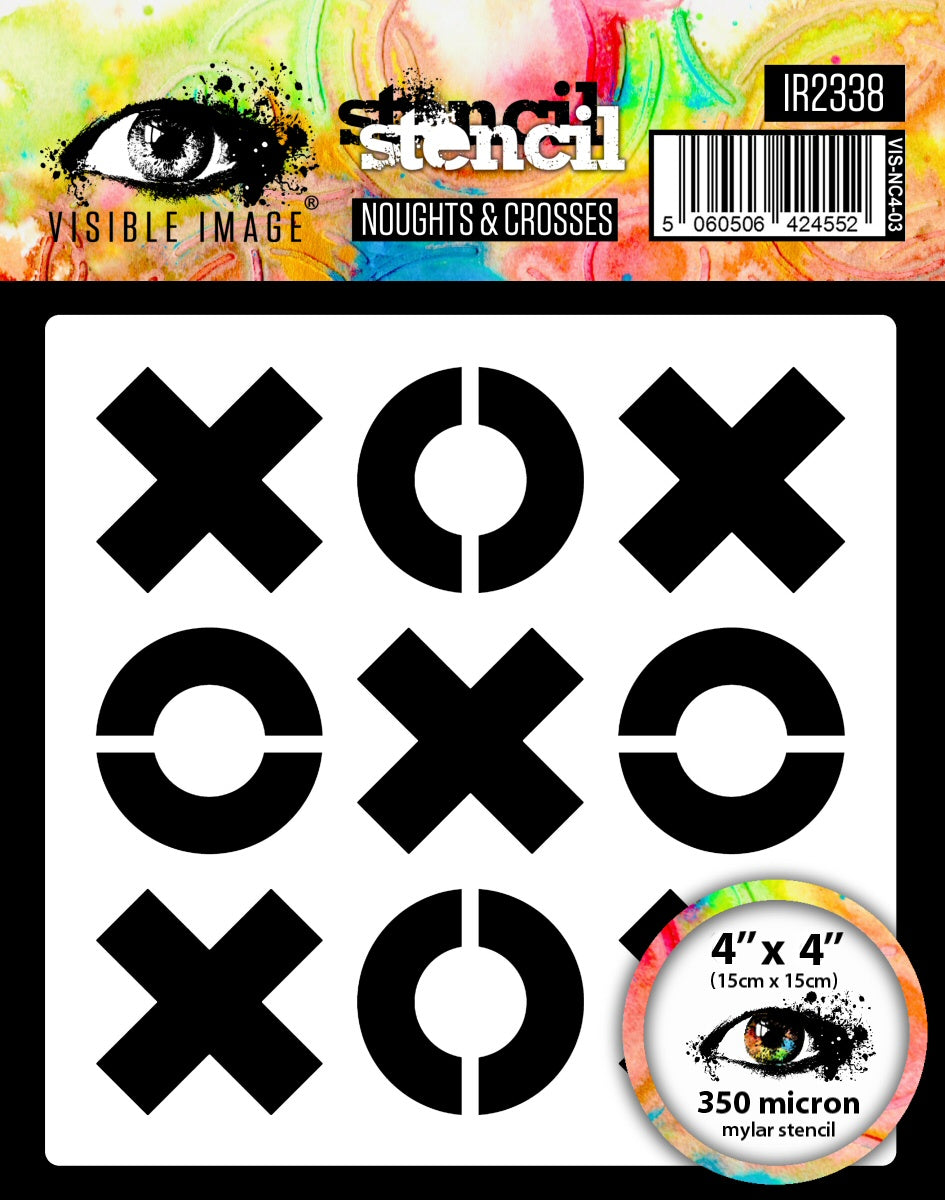 Visible Image Noughts & Crosses Stencil - 4 x 4