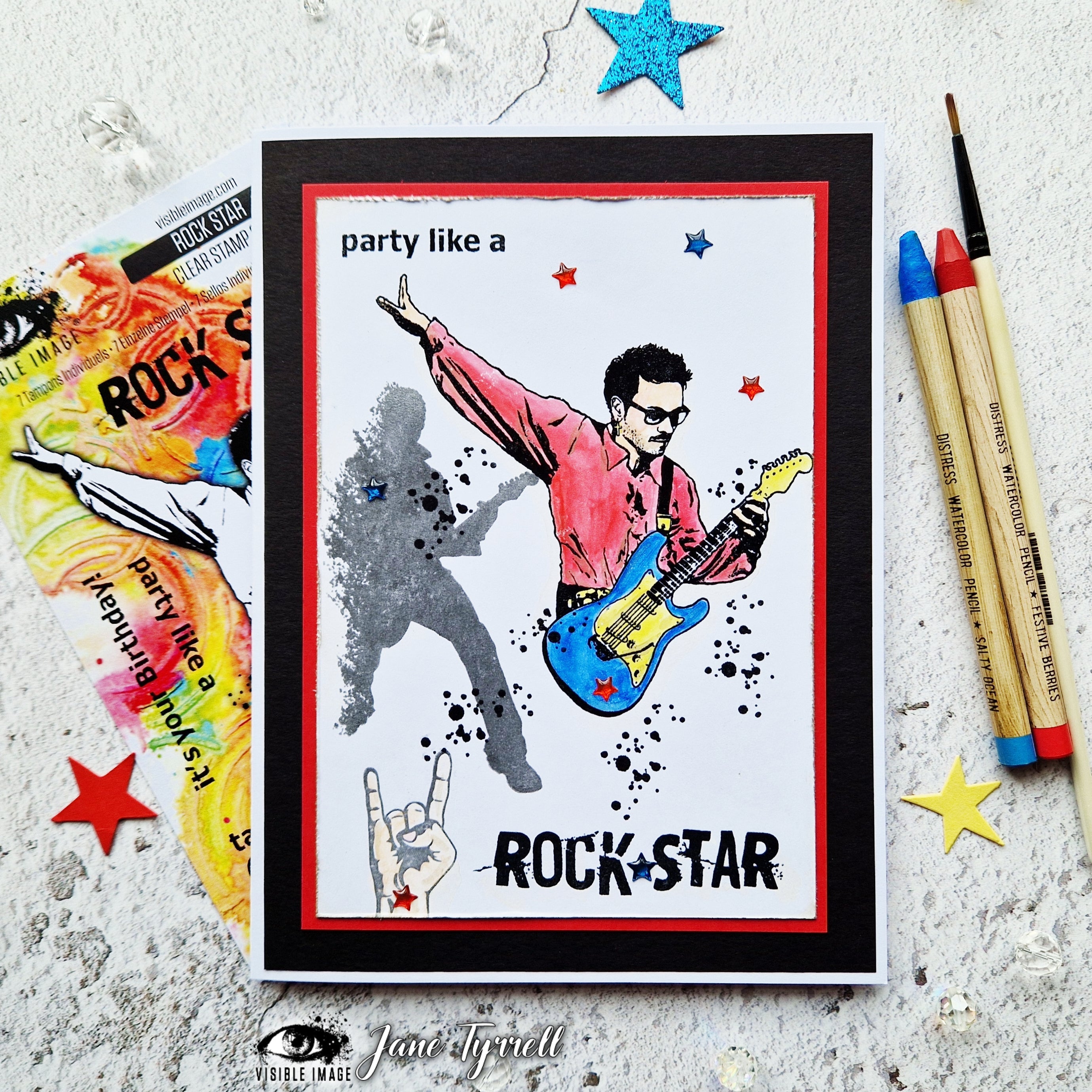 Visible Image Rock Star 4 in x 6 in Stamp Set