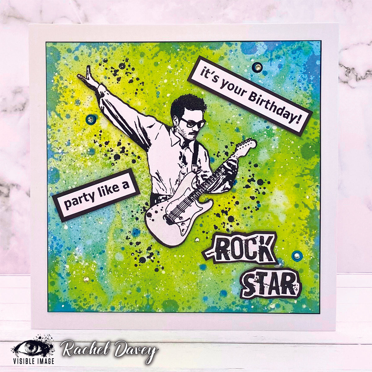 Visible Image Rock Star 4 in x 6 in Stamp Set