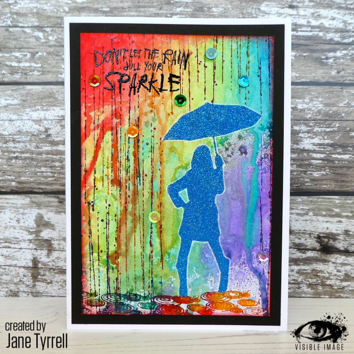 Visible Image Sparkle In The Rain - A6 Stamp Set