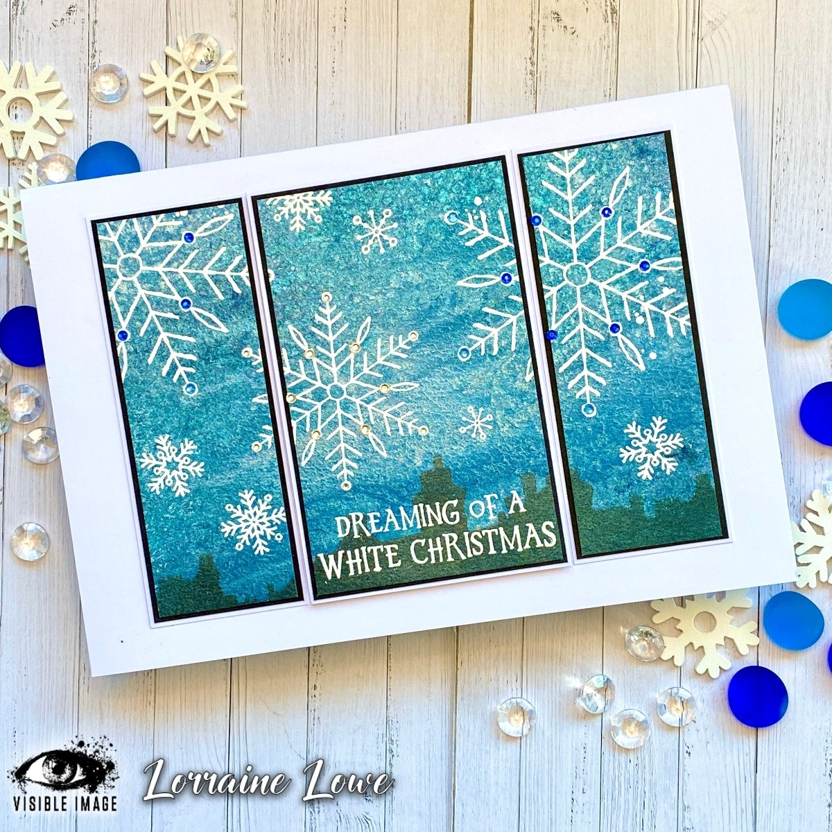 Visible Image Sketched Snowflakes - A6 Stamp Set