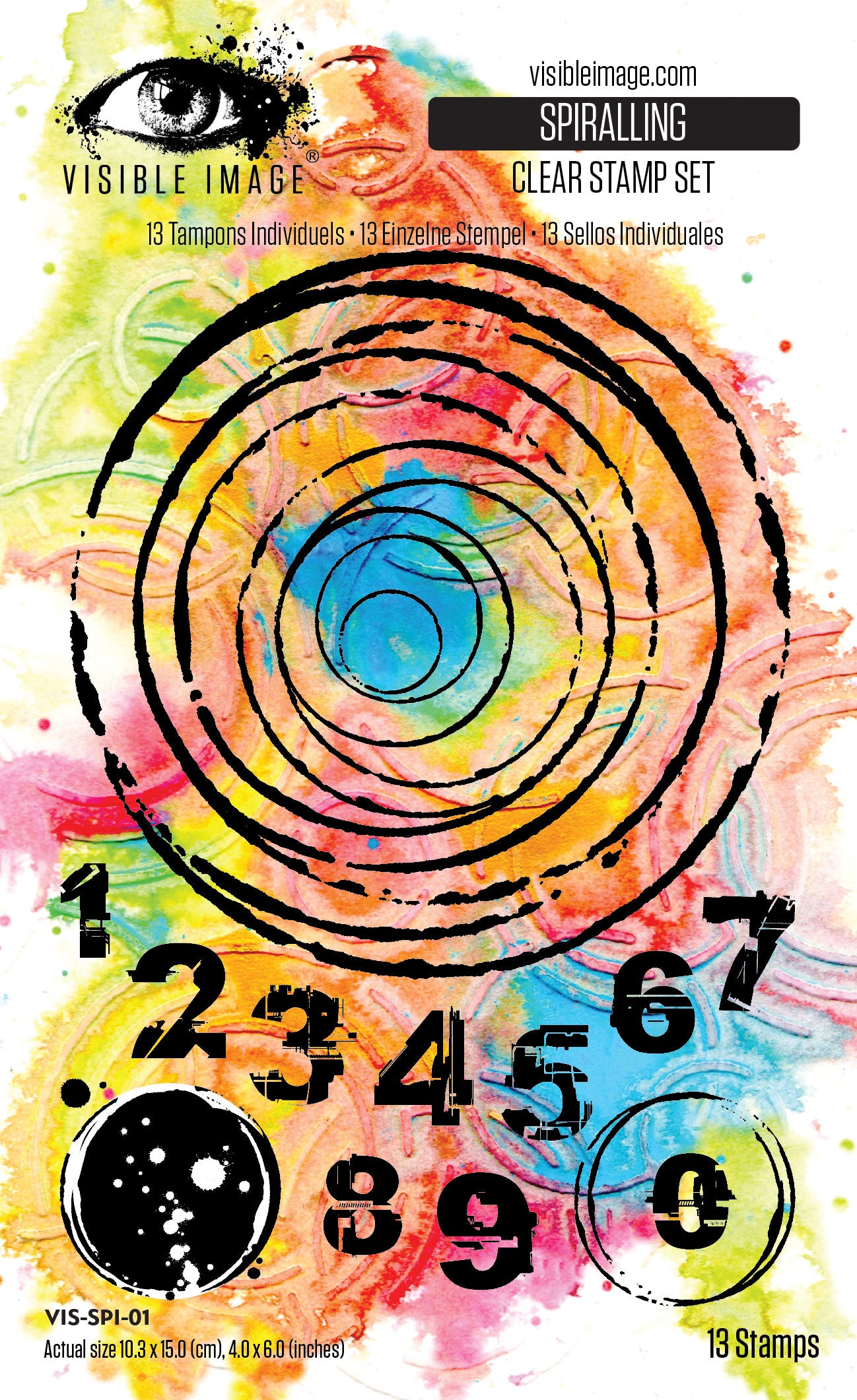 Visible Image Spiralling 4in x 6in Stamp Set
