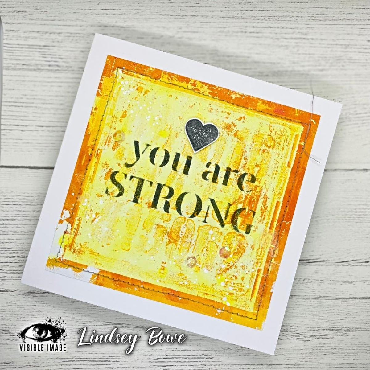 Visible Image You Are Strong Stencil - 4 x 4