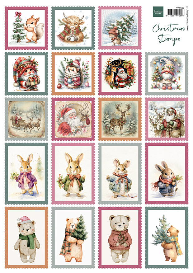 Marianne Design A4 Cutting Sheet - Christmas Stamps