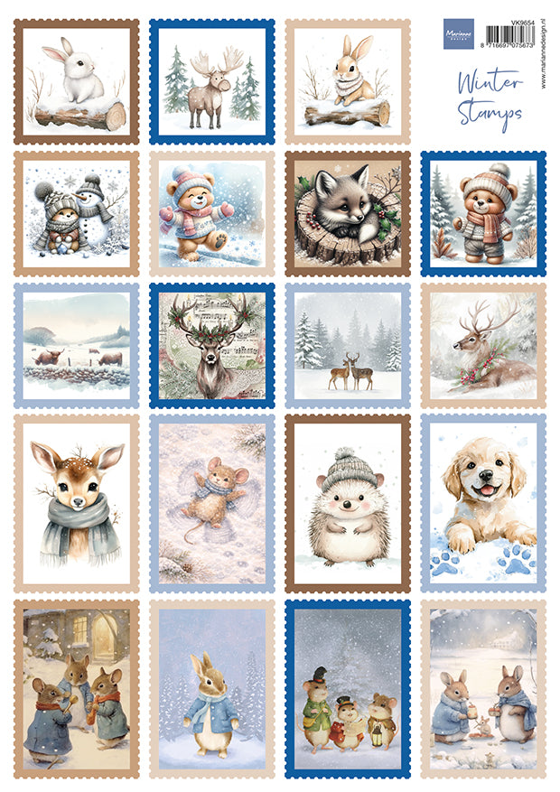Marianne Design A4 Cutting Sheet - Winter Stamps
