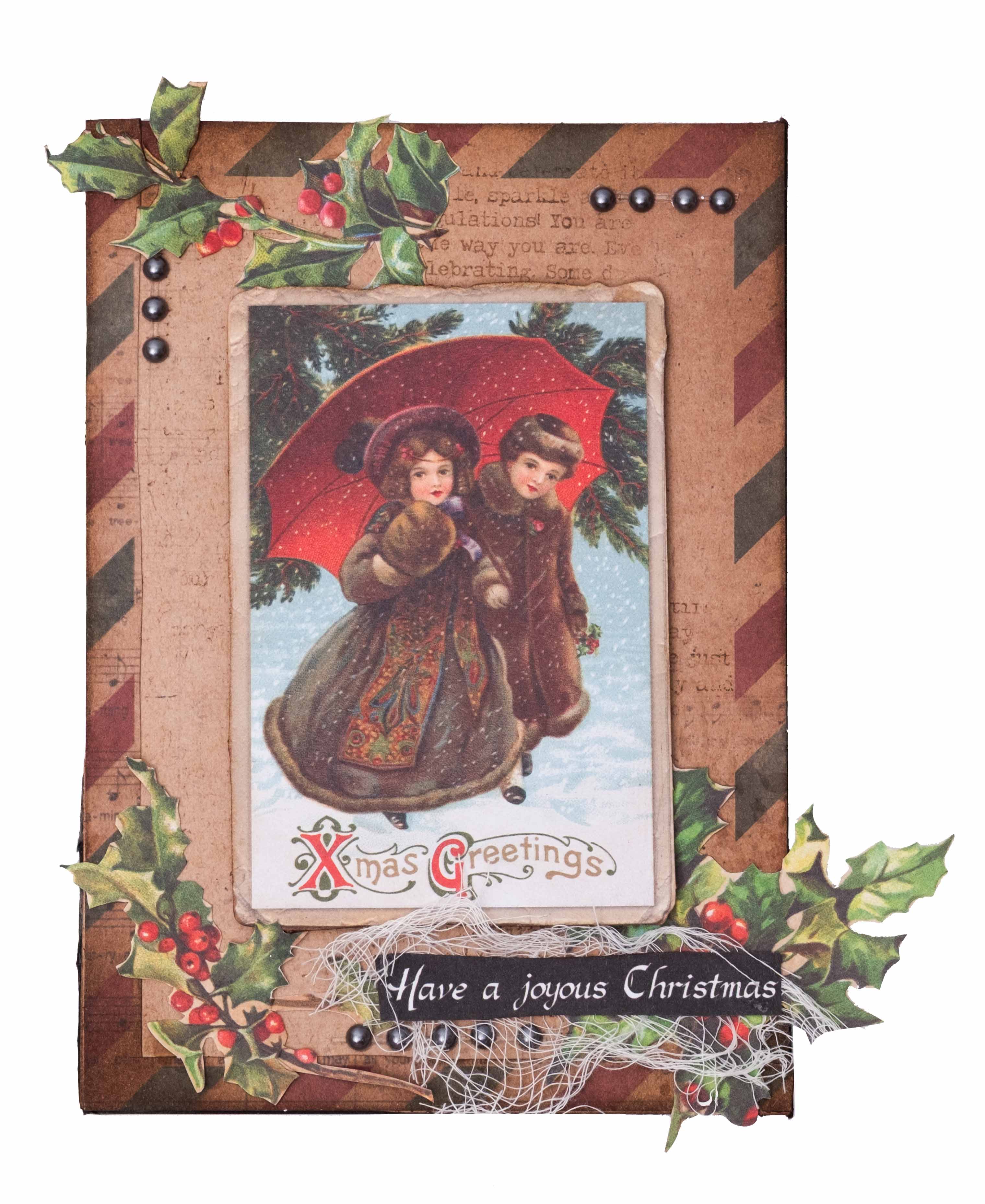 SL Die-Cut Paper Pad Vintage Christmas Essentials 20 Sheets