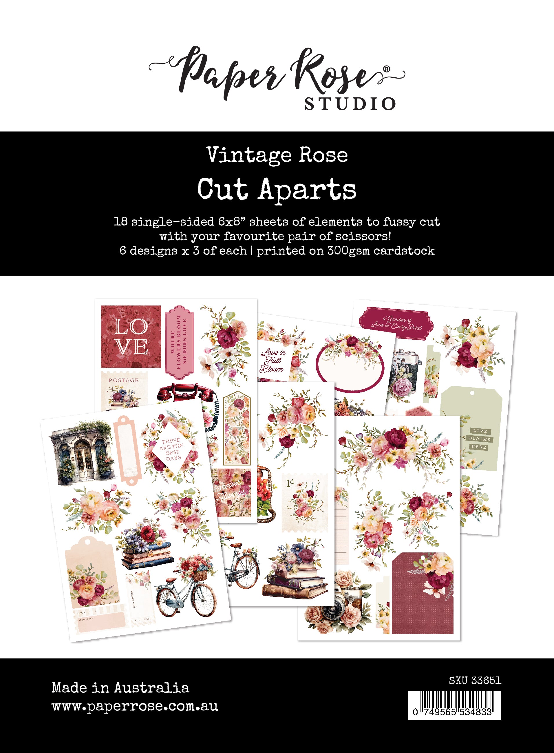 Vintage Rose Cut Aparts 33651