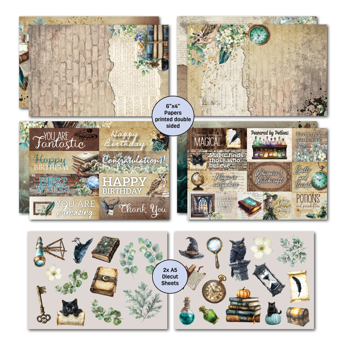 3Quarter Designs Wand Academy 6x4 Card Pack