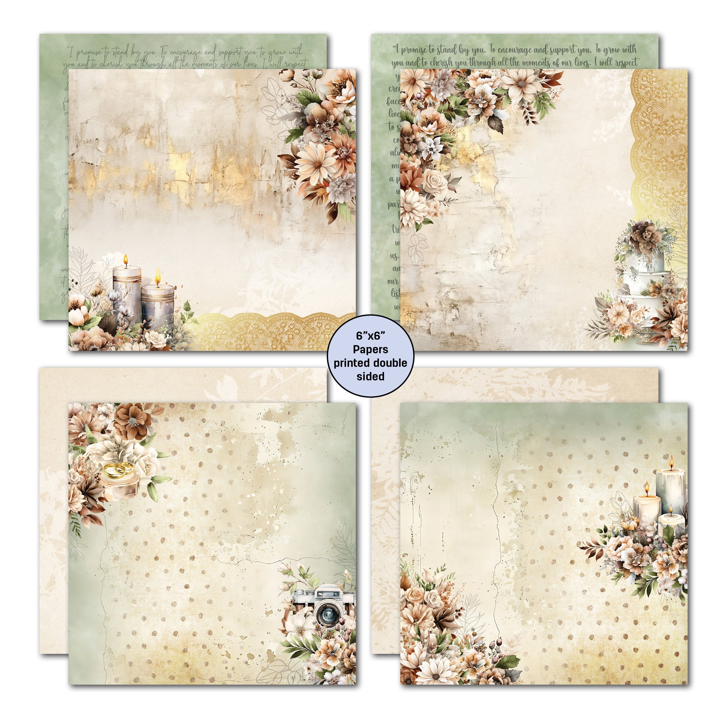 3Quarter Designs Wedded Bliss 6x6 Paper Pack