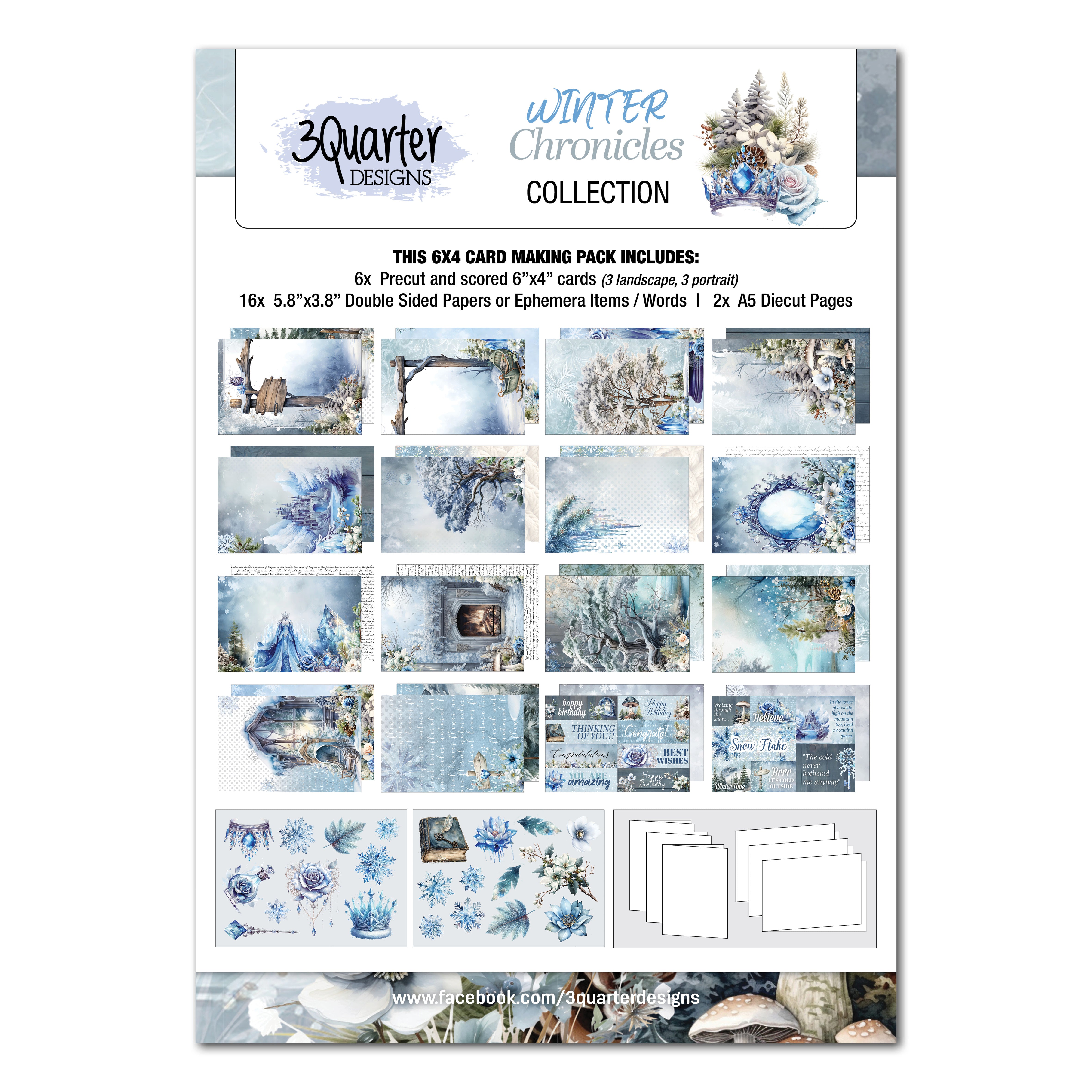 3Quarter Designs Winter Chronicles 6x4 Card Pack