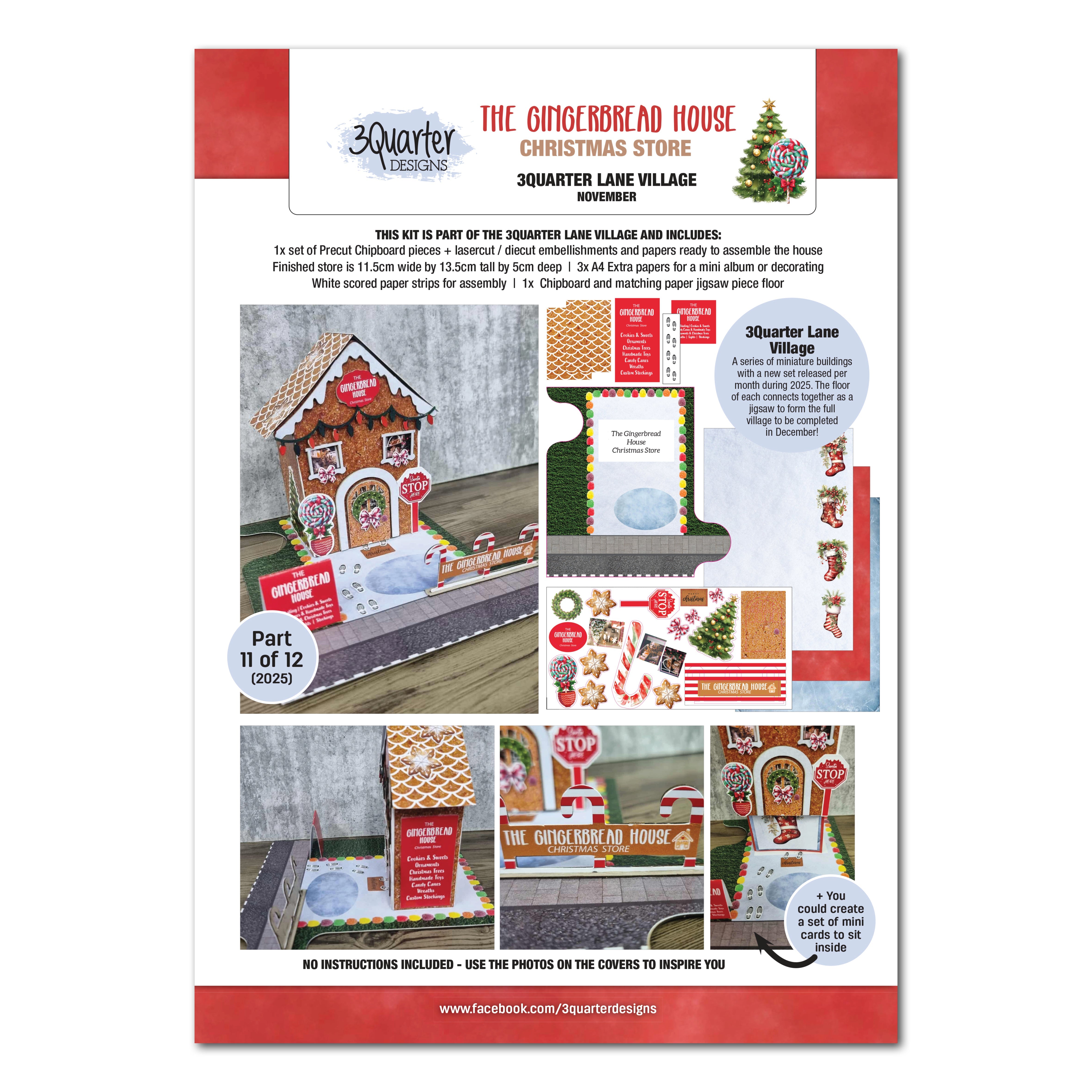 3Quarter Designs Lane Village - The Gingerbread House Christmas Store