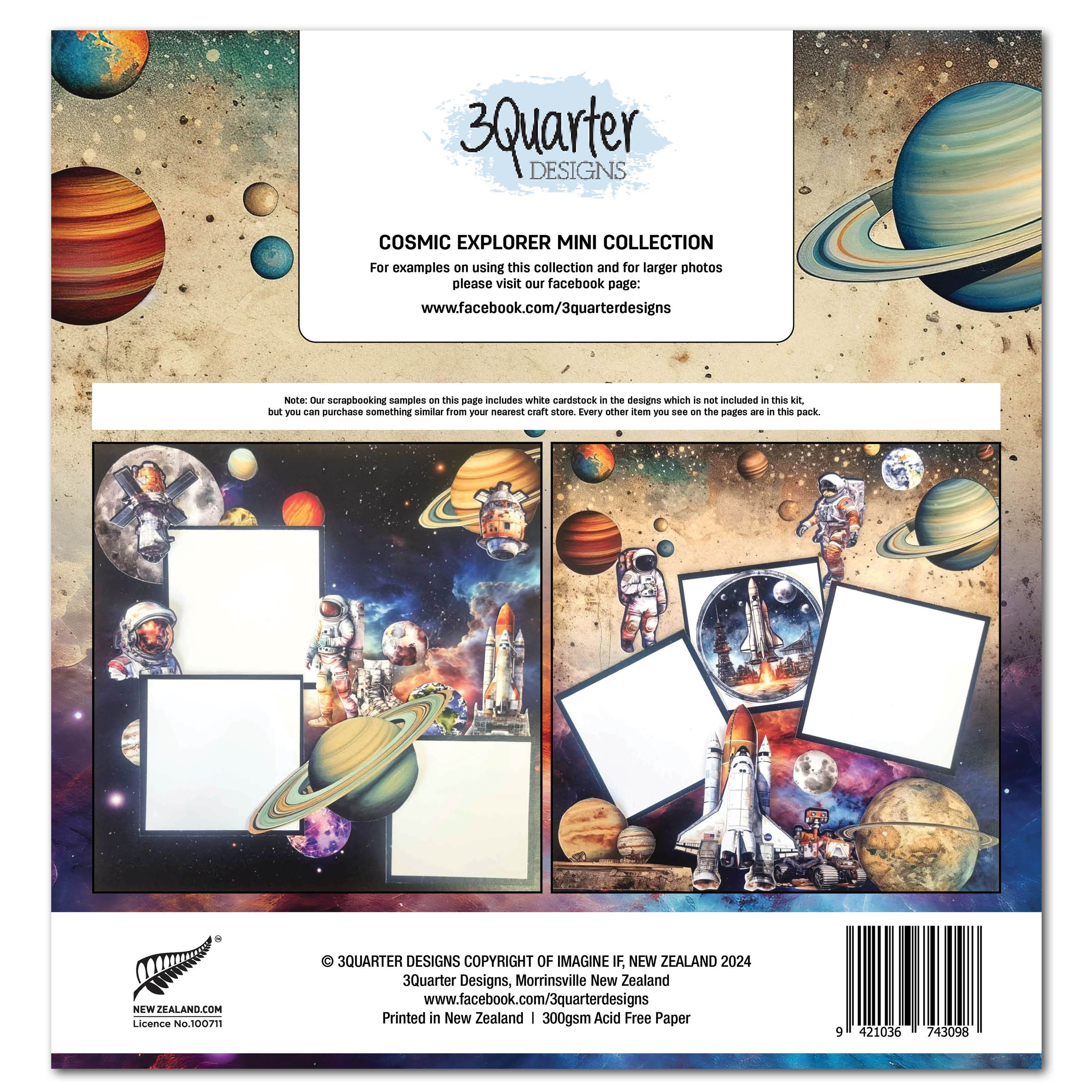 3Quarter Designs Cosmic Explorer - 12x12 Design Paper & Diecuts Set Mini Collection