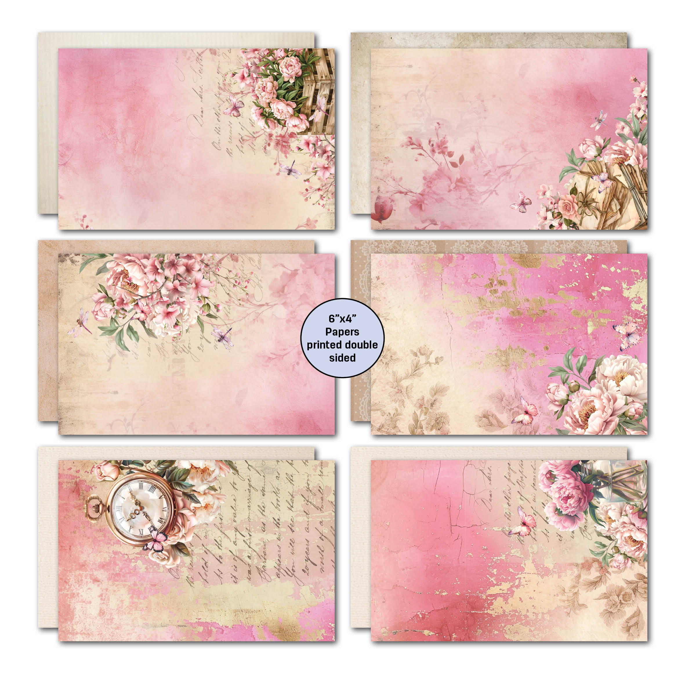 3Quarter Designs Blossoming Peonies 6x4 Card Pack