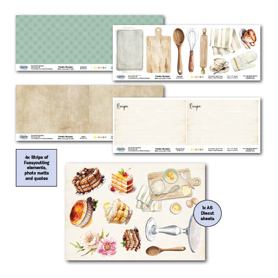 3Quarter Designs Family Recipe 12x12 Scrapbook Mini Collection