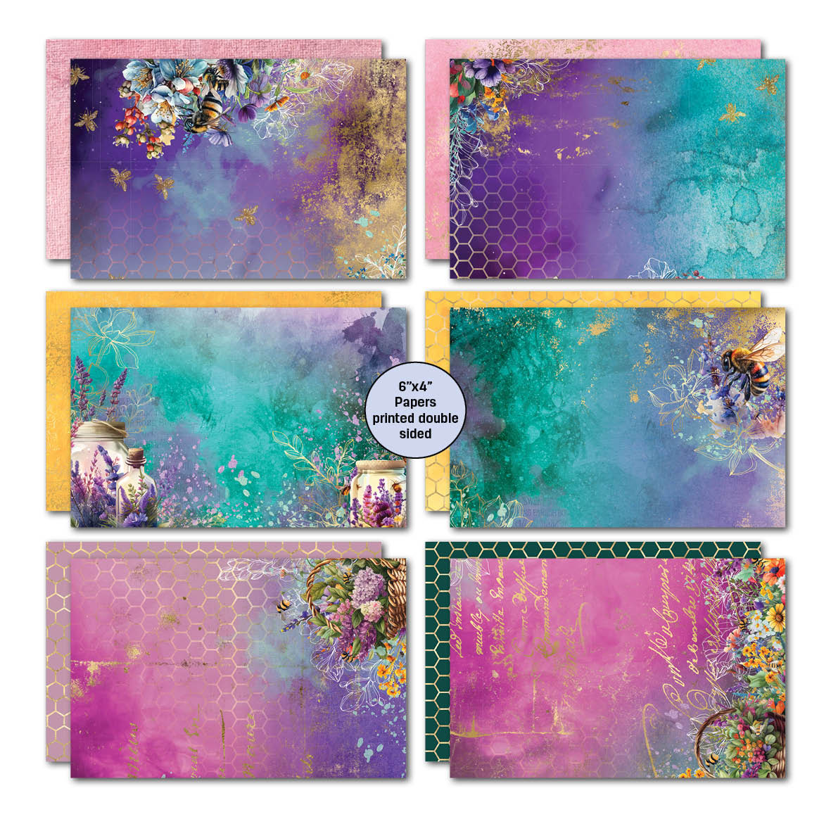 3Quarter Designs Bee Happy 6x4 Card Pack