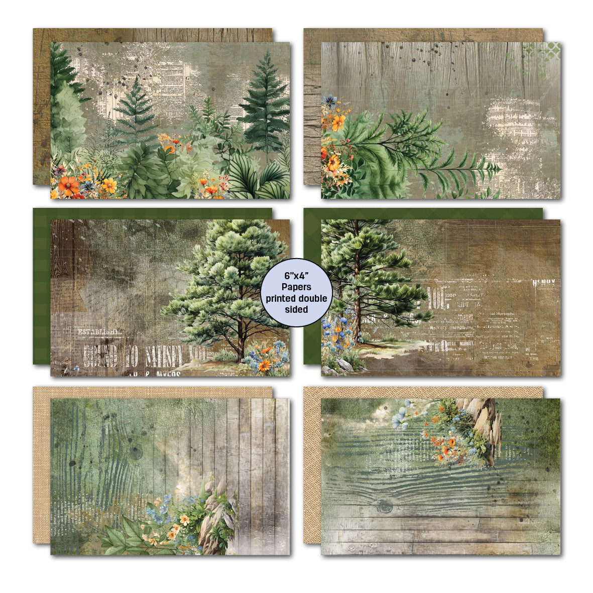 3Quarter Designs Idyllic Woods 6x4 Card Pack