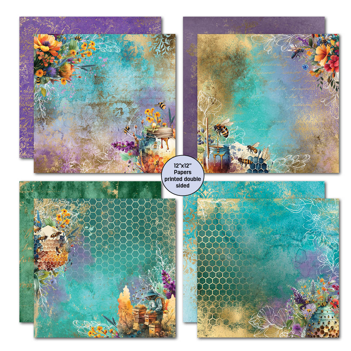 3Quarter Designs Bee Happy 12x12 Scrapbook Collection