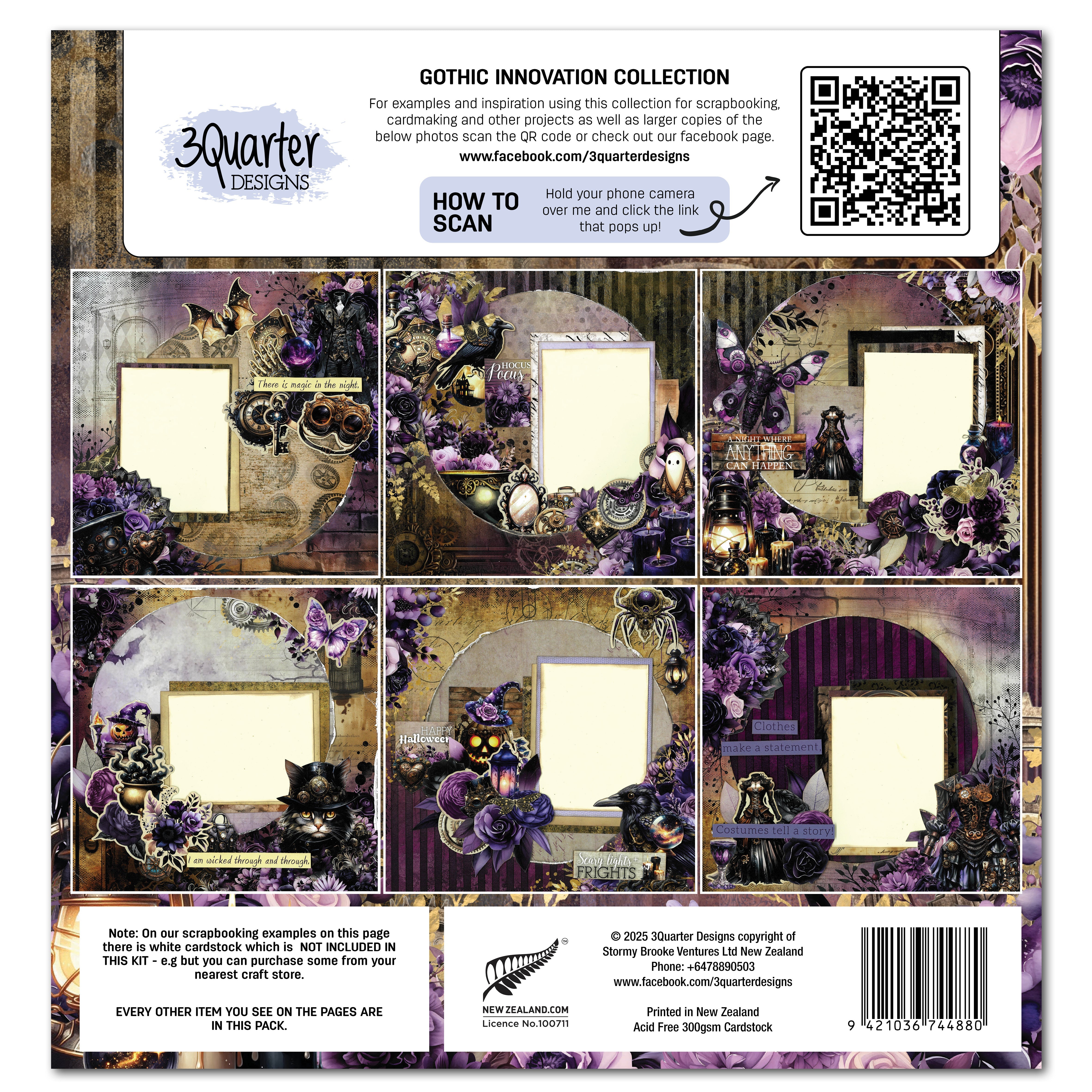 3Quarter Designs Gothic Innovation 12x12 Design Paper & Diecuts Set