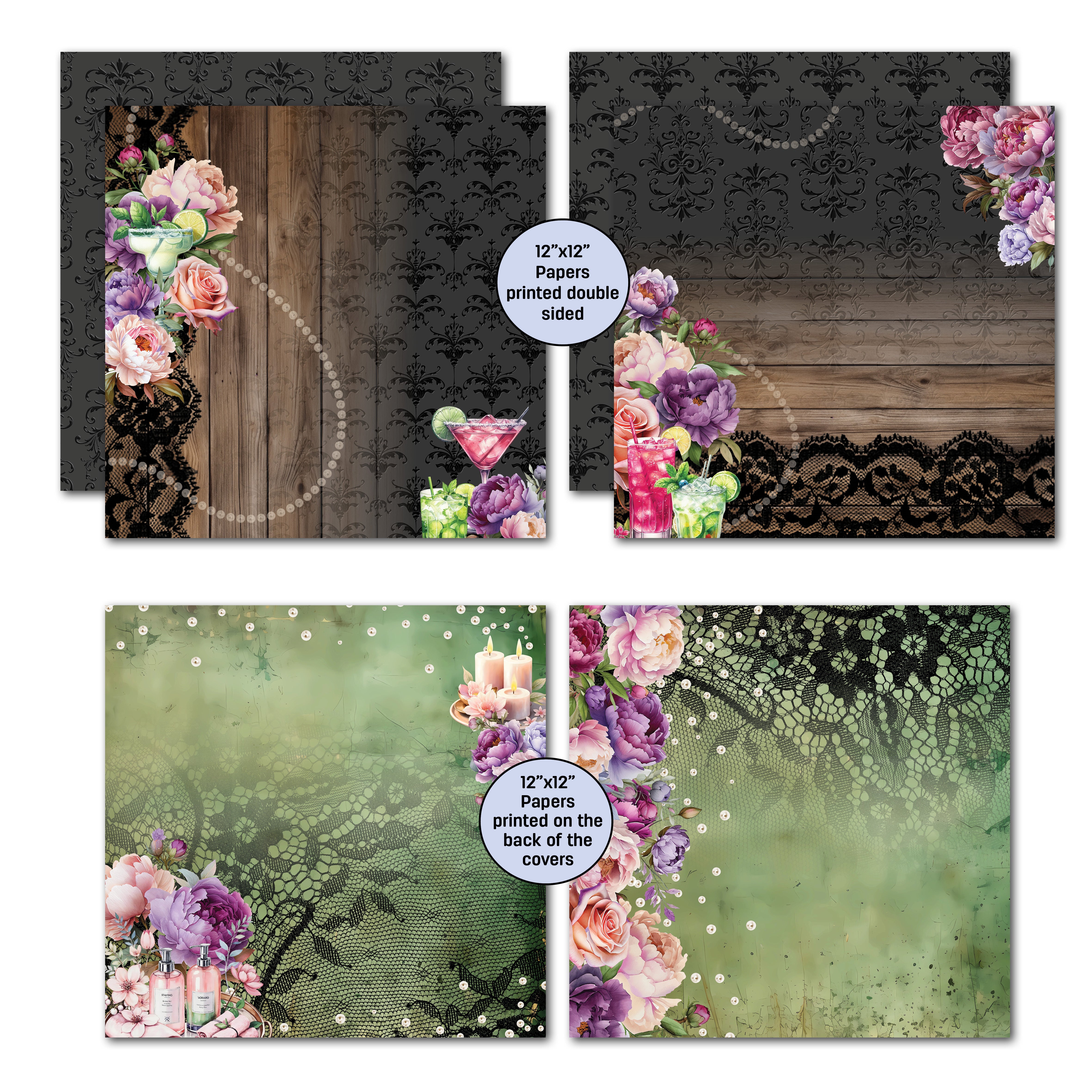 3Quarter Designs Girls Weekend 12x12 Design Paper & Diecuts Set