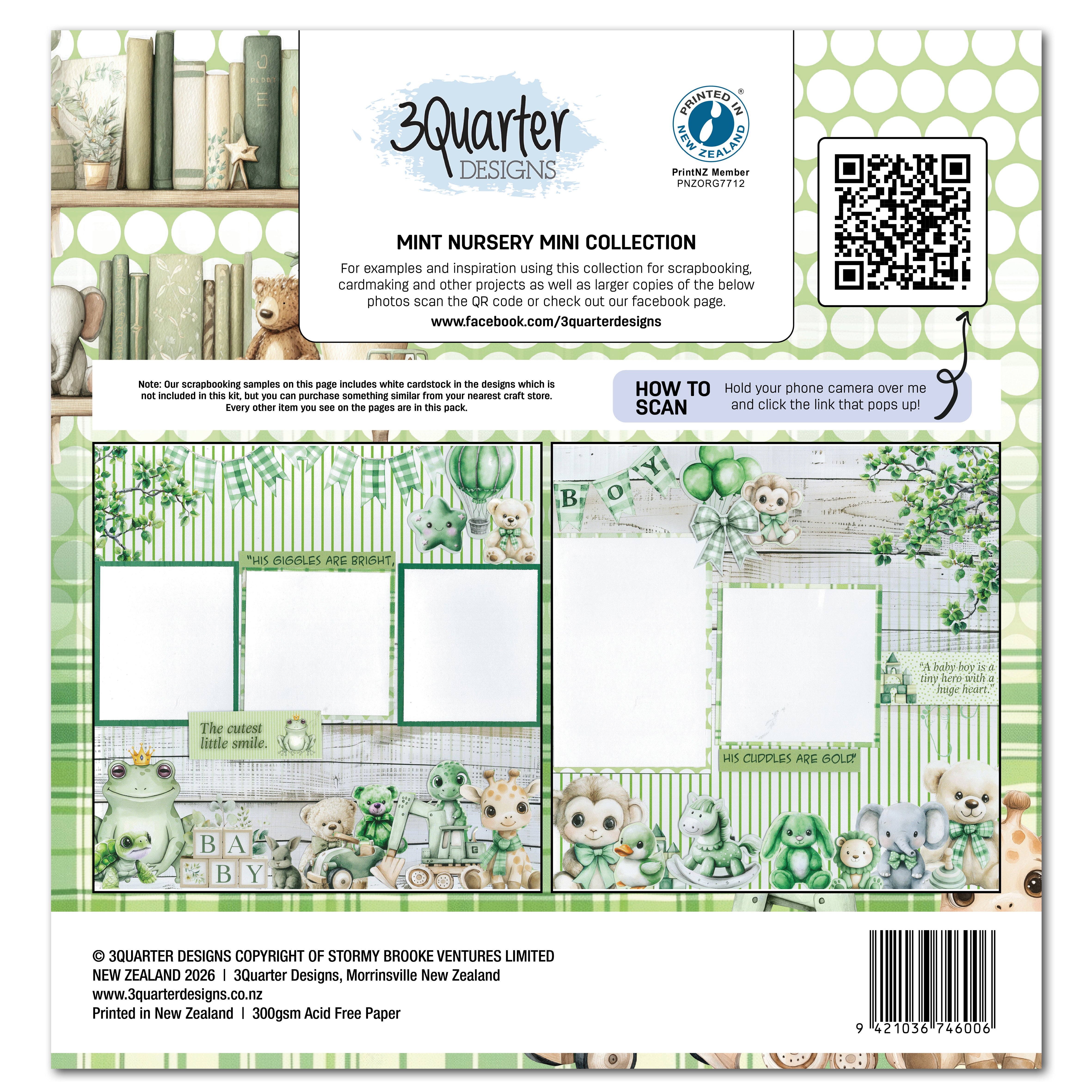 3Quarter Designs Mint Nursery Mini 12x12 Collection