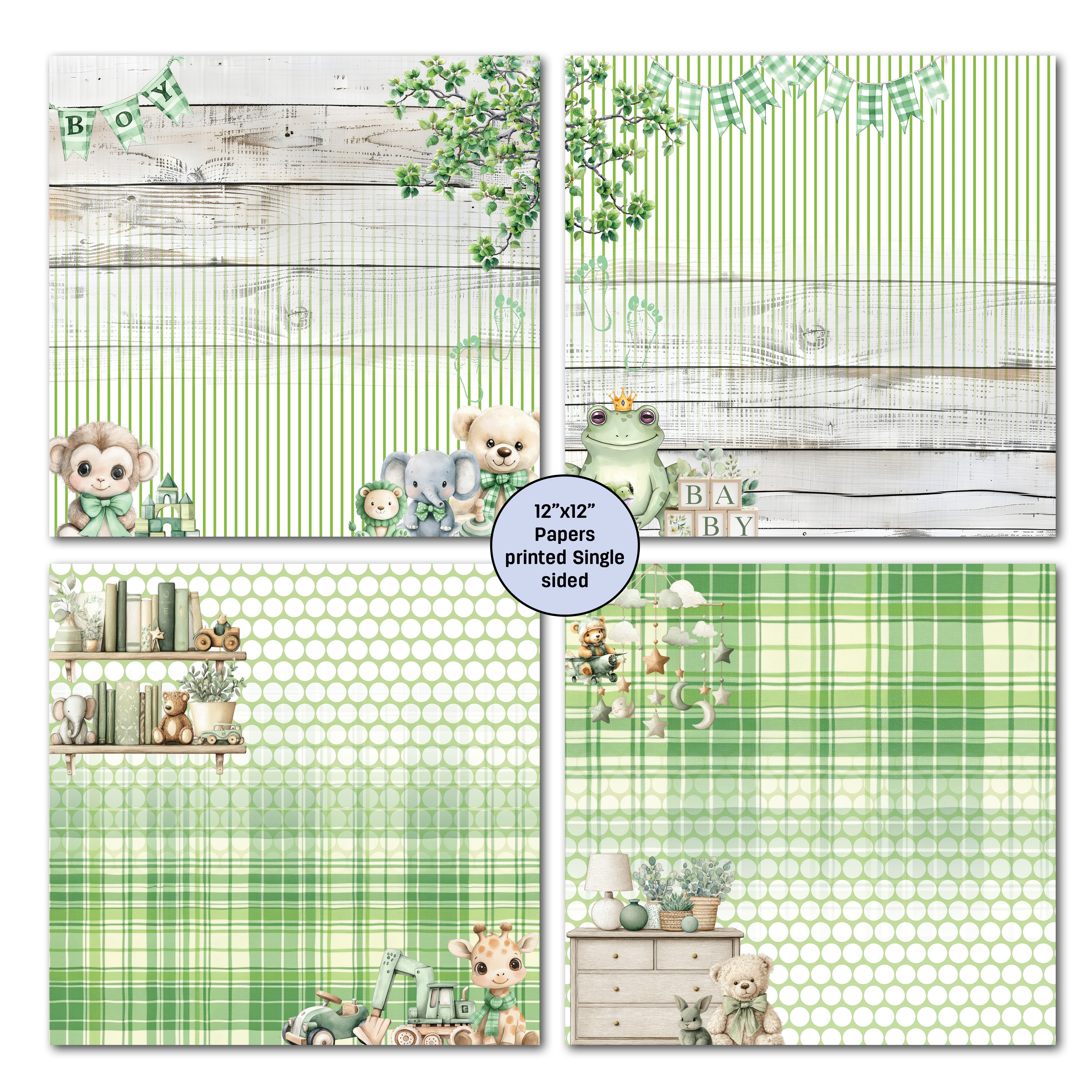 3Quarter Designs Mint Nursery Mini 12x12 Collection