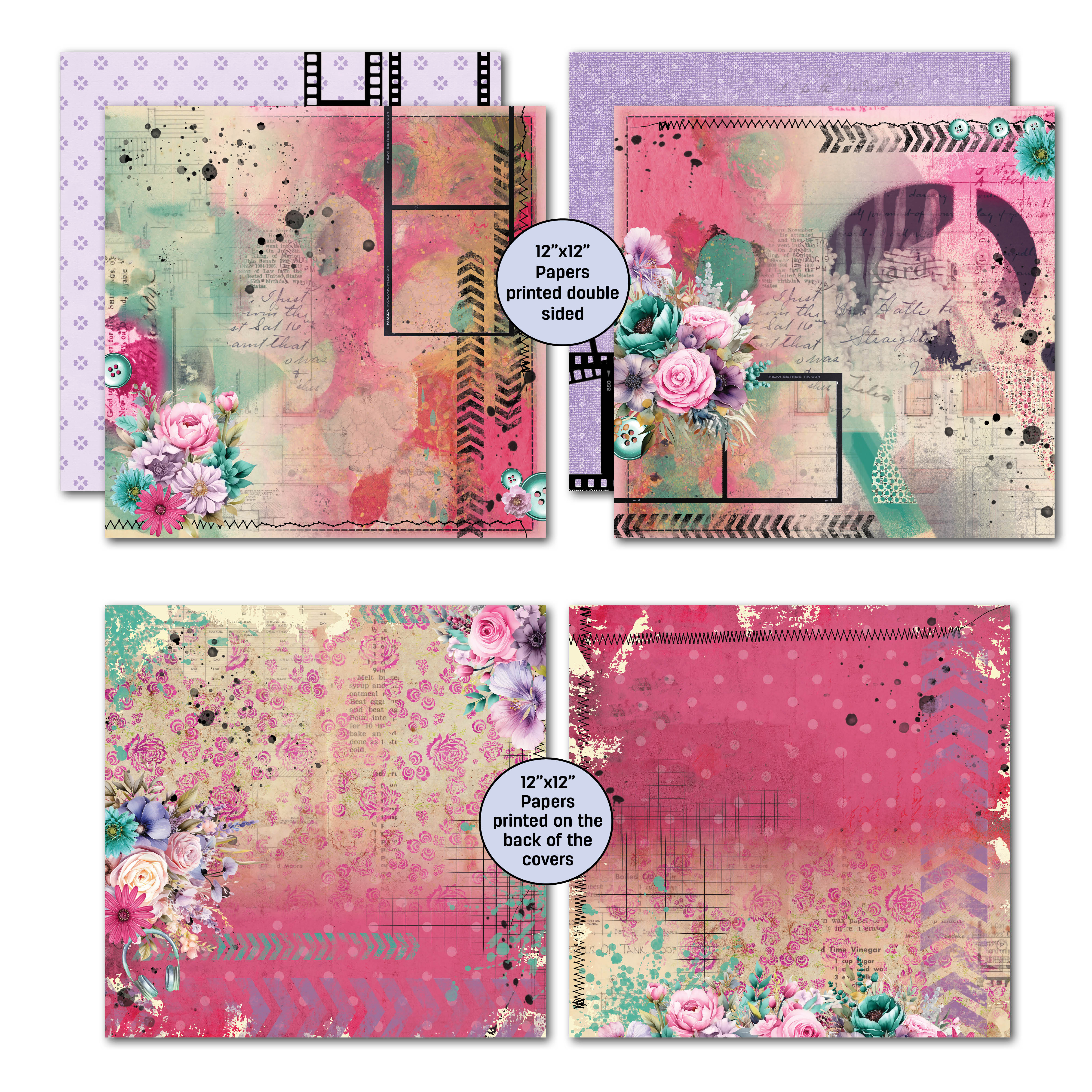 3Quarter Designs Teenage Dream 12x12 Design Paper & Diecuts Set