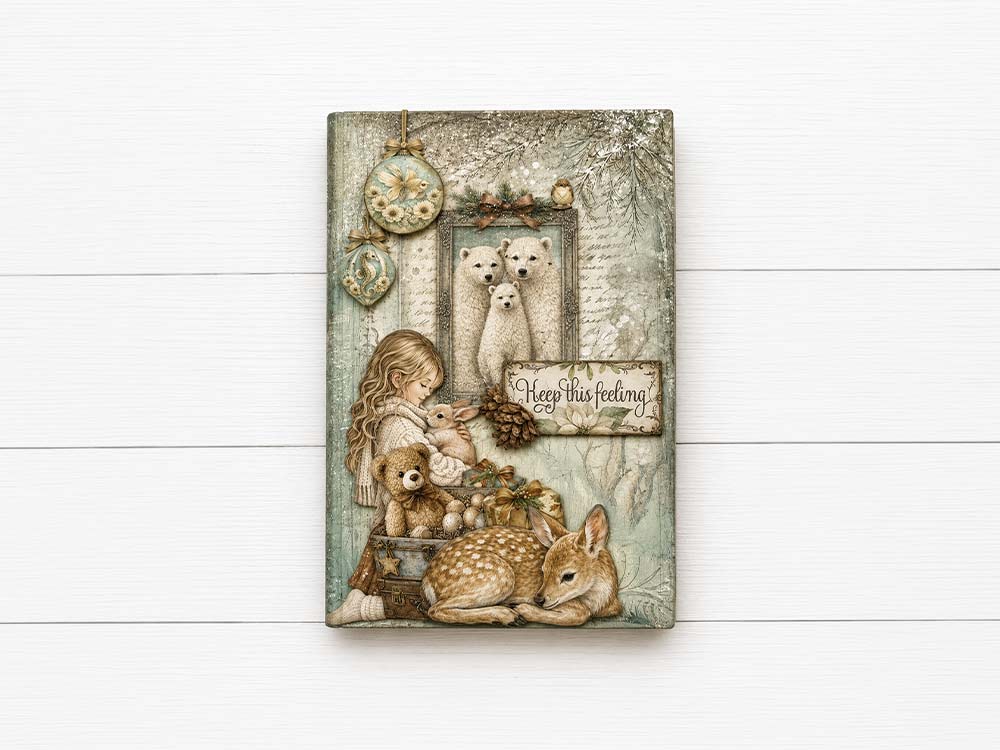 Printed Decorative Die Cuts For Art And Craft - White Christmas