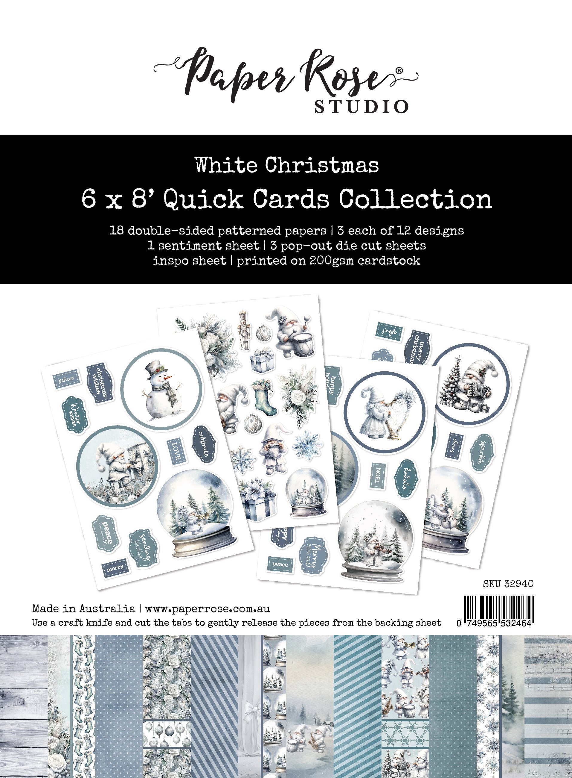 White Christmas 6x8" Quick Cards Collection 32940