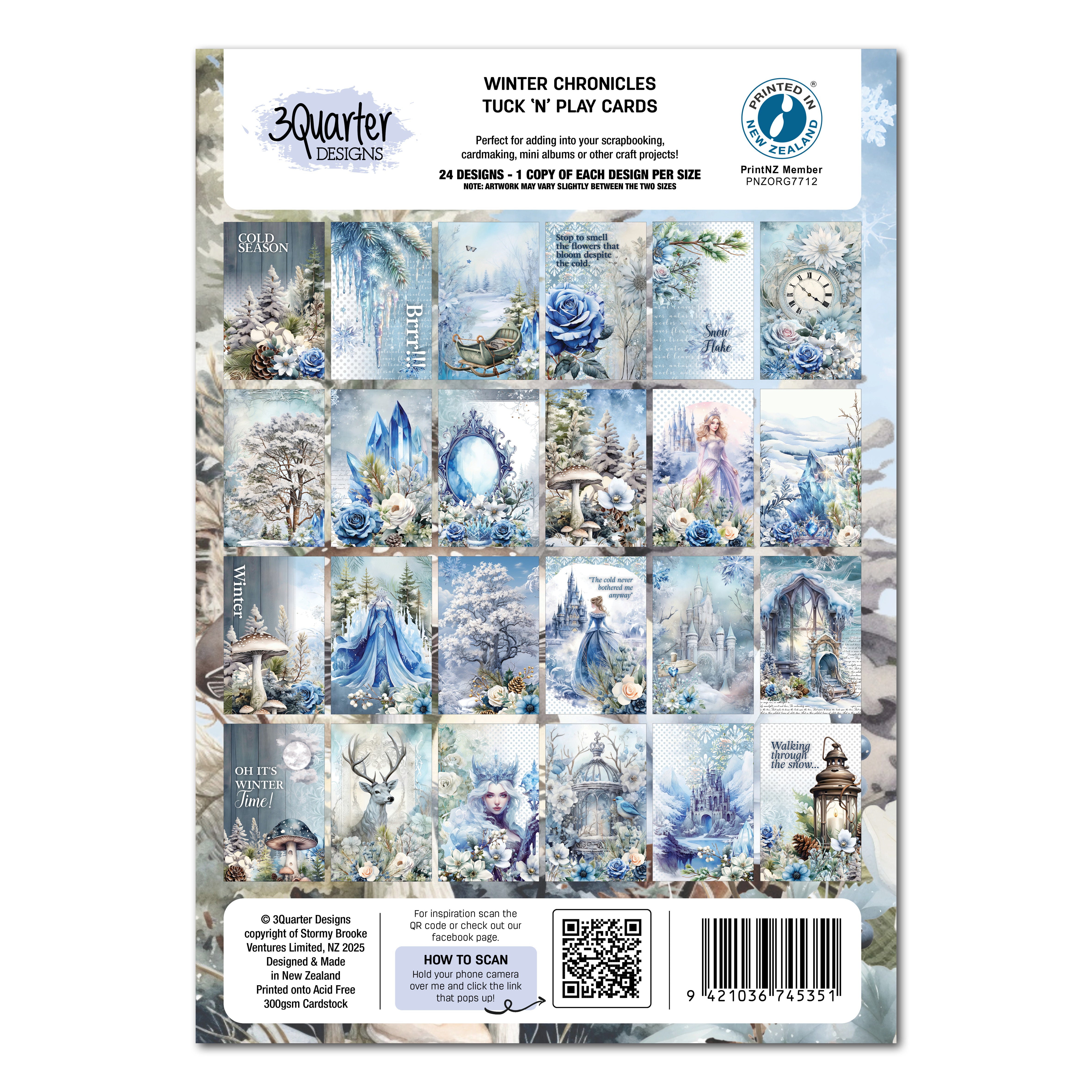3Quarter Designs Winter Chronicles - Tuck N Play Cards