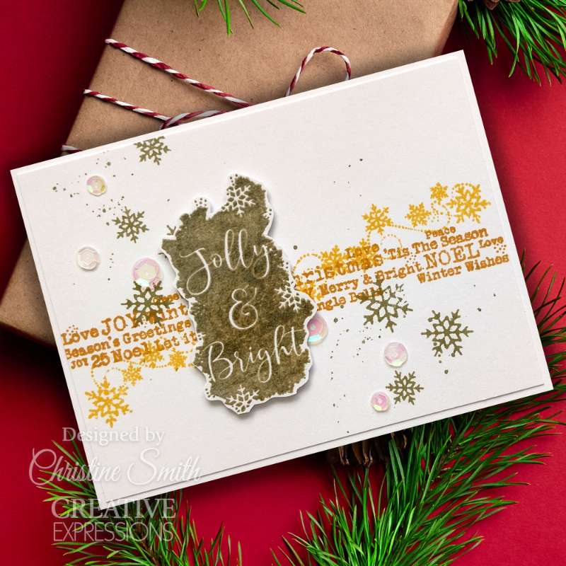 Woodware Clear Singles Christmas Borders 4 in x 6 in Stamp Set