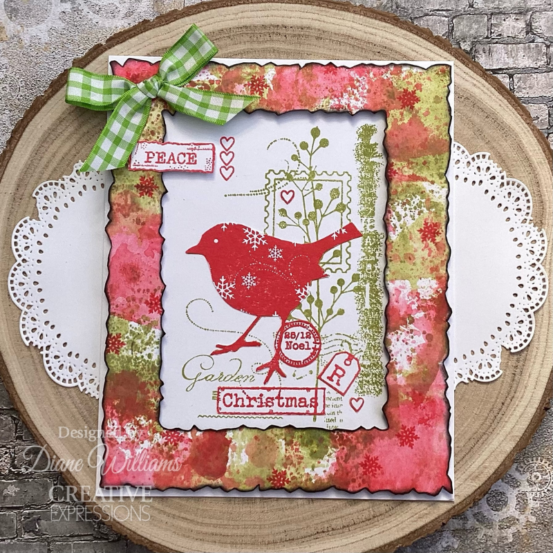 Woodware Clear Singles Christmas Robin 4 in x 6 in Stamp Set