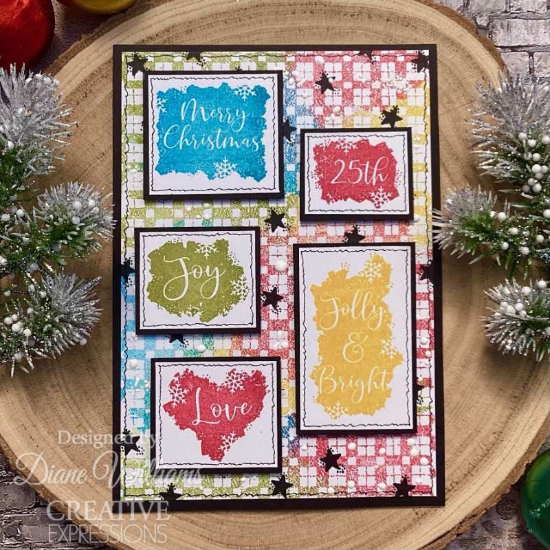 Woodware Clear Singles Christmas Patches 4 in x 6 in Stamp Set