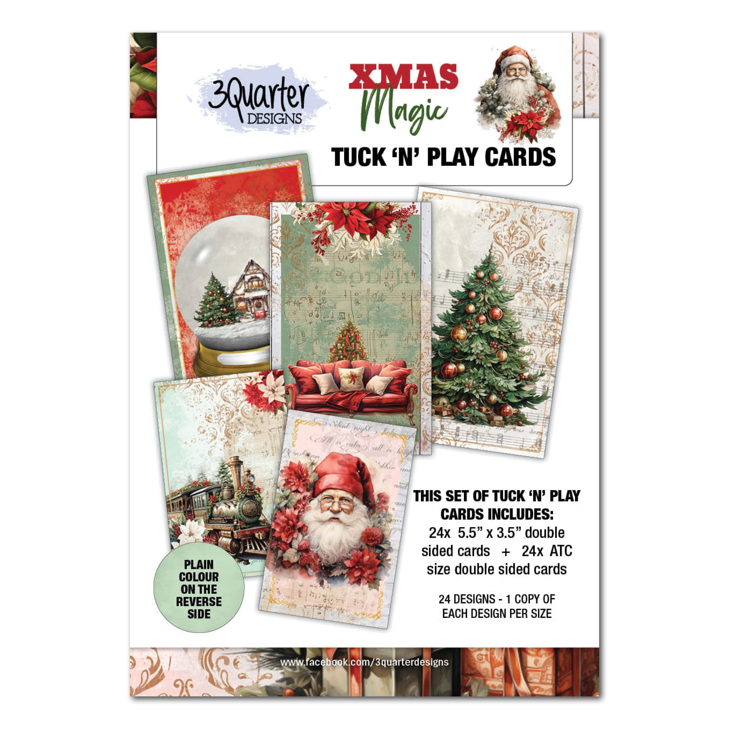 3Quarter Designs Xmas Magic - Tuck N Play Cards