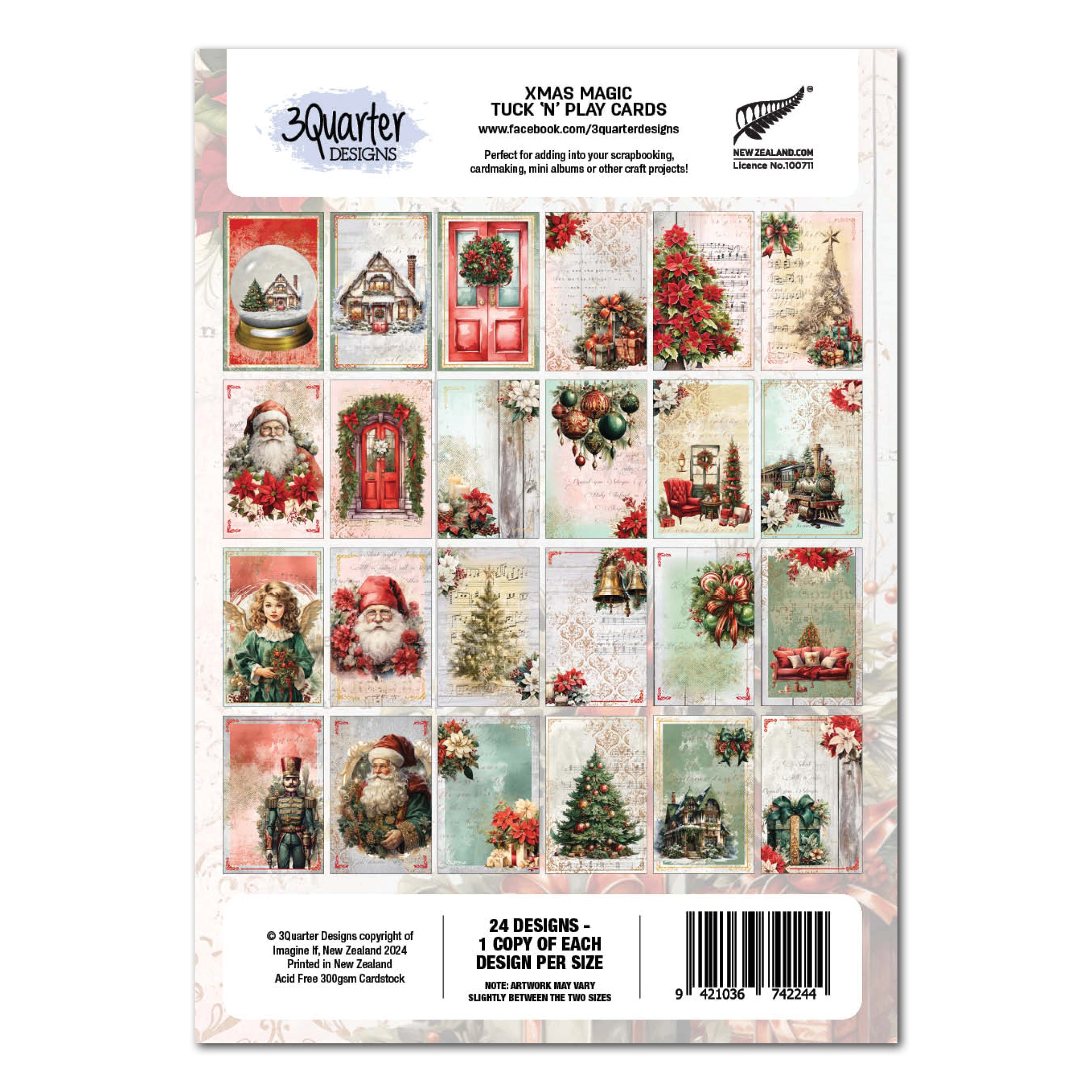 3Quarter Designs Xmas Magic - Tuck N Play Cards