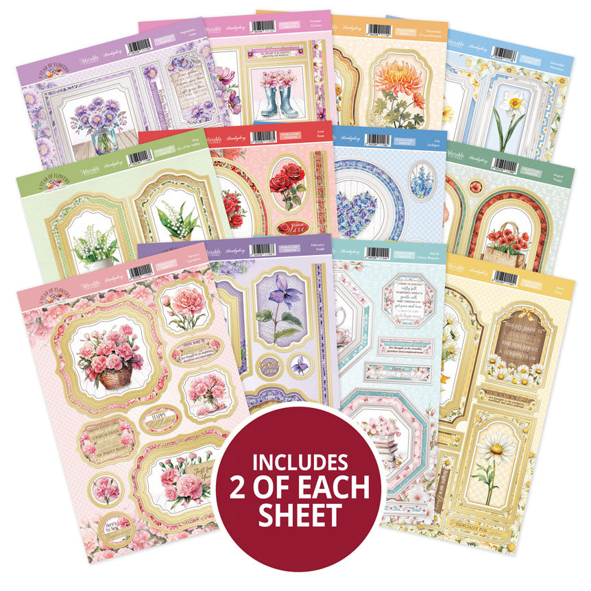 A Year of Flowers Luxury Card Topper Kit