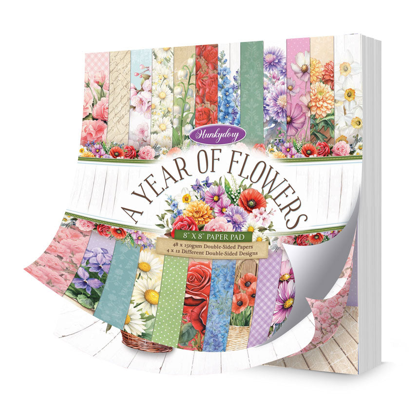 A Year of Flowers 8" x 8" Paper Pad