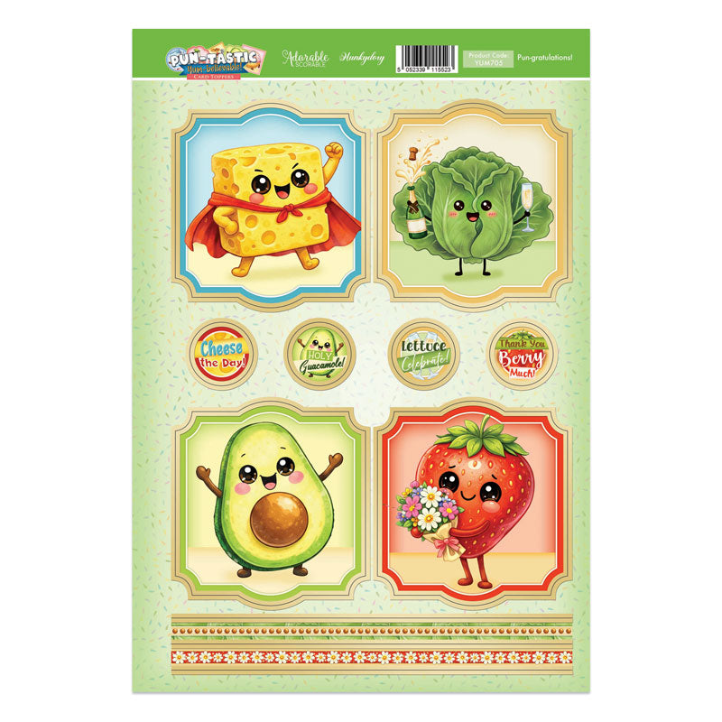 Pun-tastic - Yum-believable Topper Sheet - Pun-gratulations!