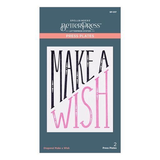 Diagonal Make a Wish Press Plate from the BetterPress Collection